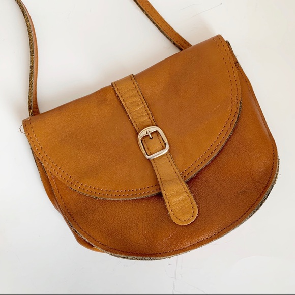 Vintage Bags Vtg Tan Leather Mini Crossbody Made In Brazil Poshmark